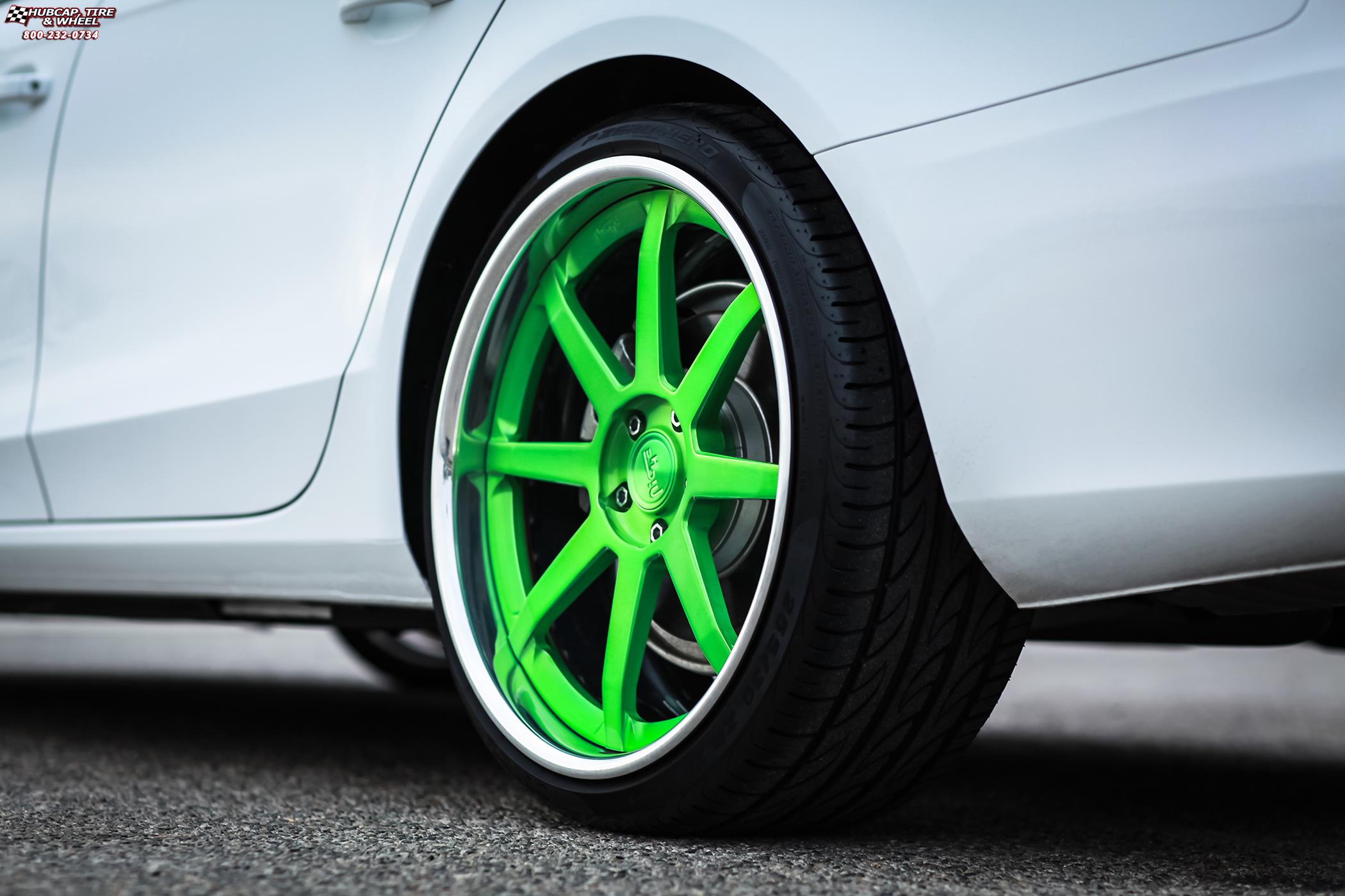 vehicle gallery/audi s4 niche vector 20x9  Textured Bronze | Chrome Lip | Raw Inner wheels and rims